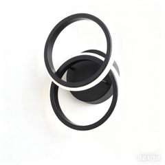 Lustra Led Cu 18W cu LED integrat negru pentru hol plafoniera cu telecomanda