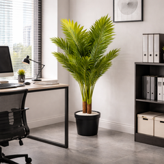 Copac artificial Areca 120cm verde decor birou modern planta artificiala