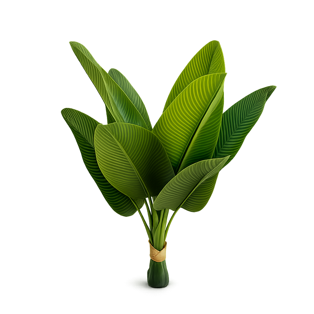 Copac artificial Canna 120cm verde frunze mari realist imagine PNG produs
