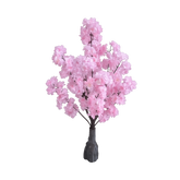 Copac artificial Sakura roz 120cm cu flori realiste in vaza, decor interior modern pentru casa, hotel sau restaurant