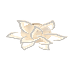 lustra LED 19302/6+3N WH 126W pentru birou, lumina 3000–6500K reglabila cu telecomanda, potrivita pentru lucru si spatii moderne