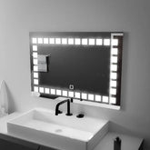 Oglinda LED 80x60 cm cu touch si lumina reglabila, design modern pentru baie, cu iluminare uniforma pe contur.