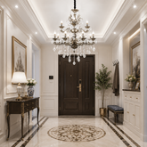 Candelabru Cristal Bronz 2260/8+4 pe Doua Nivele E14