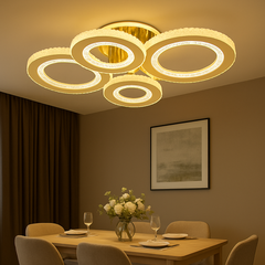 Lustra LED 26064/2+2C TIGD 148W cu telecomanda si lumina 3000–6500K, potrivita pentru dining modern ce necesita iluminare reglabila si un aspect elegant.