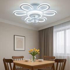 Lustra LED 26142/3 116W cu lumina 3000–6500K si telecomanda, potrivita pentru zona de dining, oferind iluminare clara si control facil al atmosferei.