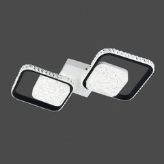 Lustra LED moderna patrata neagra, ideala pentru coridor modern si luminos, cu design contemporan si elegant, model 26233/2+2.