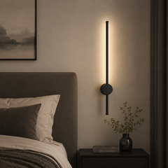 Aplica LED liniara metalica neagra 20W 600mm lumina ajustabila