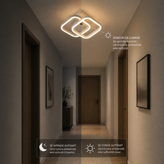 aplica LED alba L71363/2WH montata pe perete corp iluminat LED model L71363/2WH pentru hol sau baie cu telecomanda