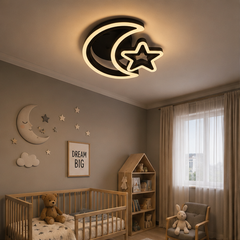 Lustra LED luna stea alba 74W D460 telecomanda 71391/2BK