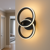 Lustra Led Cu 18W cu LED integrat negru pentru hol plafoniera cu telecomanda