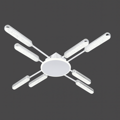 Lustra LED moderna alb argintiu cu telecomanda 77263/8T WH+CR