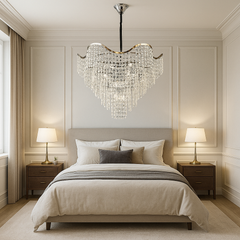 Candelabru modern lux cristale argintiu Ø60 cm 12 E27 78006-600 CH