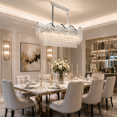 Candelabru modern lux cristale argintiu oval 78006-1100*400 CH