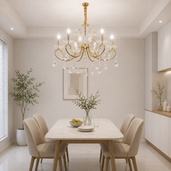 Candelabru Cristal Cupru 7928-5 cu 5 Brate E14