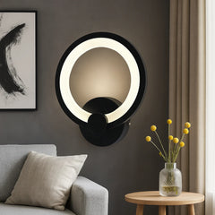 Aplica LED 8067/1BK 22W negru rotunda lumina ajustabila 3000K-6500K pentru living contemporan