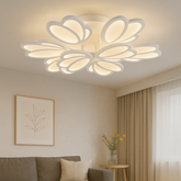 Lustra LED 8101-6+3 198W cu design floral 3D si lumina reglabila, ideal a pentru livinguri moderne si luminoase