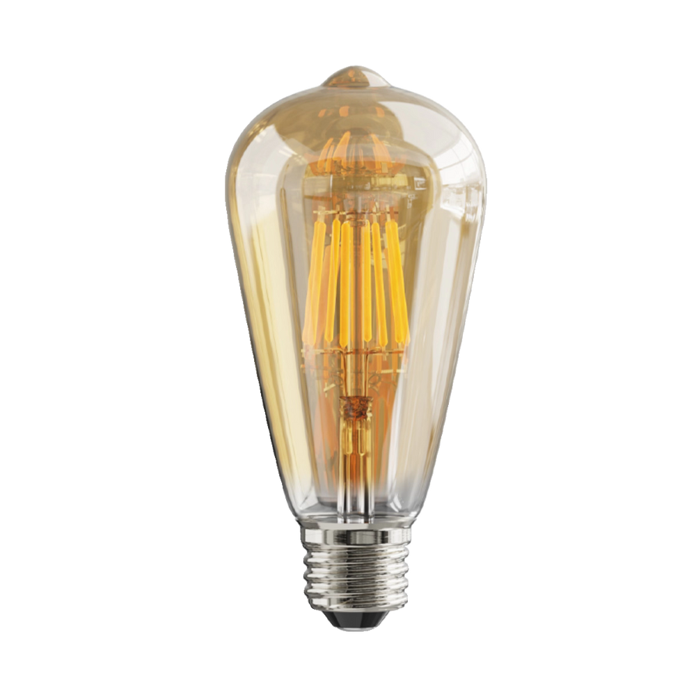 Bec Led St64, 8W, E27, Sticla Chihlimbar