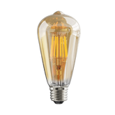 Bec Led St64, 8W, E27, Sticla Chihlimbar