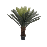 Planta artificiala palmier 90cm cu frunze verzi realiste in ghiveci, decor interior modern pentru casa sau birou