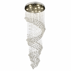 Candelabru Cristal LUBAN 9105 – Spirală Luxury, Ø80 × H240 cm, 13×GU10