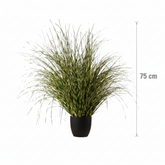 Planta Artificială Iarbă Ornamentală, 75 cm, cu Frunze Vărgate, Verde, Fara Ghiveci