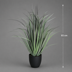 Planta Artificială Iarbă Ornamentală Tip Dracaena, 93 cm, Verde, Fara Ghiveci