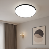 Plafoniera LED rotunda 370mm alb-negru, 45W, lumina rece 6500K, design modern pentru bucatarie, birou sau spatii comerciale