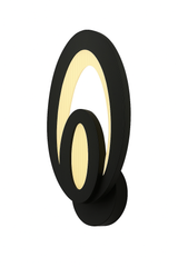 Aplica LED verticala LUBAN B03 260mm, montata in dormitor modern, lumina reglabila 34W pentru ambient uniform