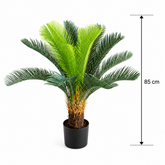 Planta Artificială Copac Tip Palmier, 24 frunze, 85 cm, Verde, cu Ghiveci