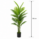 Plantă Artificială Tip Palmier Areca, 25 frunze, 190 cm, Verde