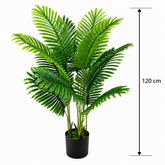 Plantă Artificială Tip Palmier Areca, 12 frunze, 120 cm, Verde