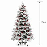 Brad Artificial CRAN, 150 cm, 320 vârfuri, Verde si Alb