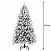 Brad Artificial GLEIS, 300 cm, 3000 vârfuri, Suport Metalic, Verde