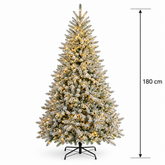 Brad Artificial UUMMANNAQ, 180 cm, 861 vârfuri, Suport Metalic, Verde