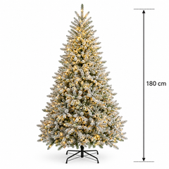 Brad Artificial UUMMANNAQ, 180 cm, 861 vârfuri, Suport Metalic, Verde