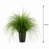 Planta Artificială Iarbă Ornamentală Tip Fântână, 110cm, Verde, Fara Ghiveci