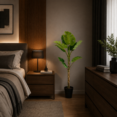 Plantă Artificială Tip Monstera Deliciosa, 8 frunze, 140 cm, Verde