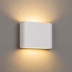 Aplica Exterior IP54 alba 2.5W Cu LED, lumina calda cu efect sus-jos