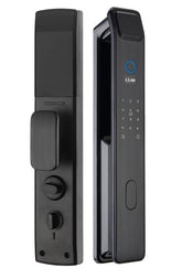 Incuietoare inteligenta LUBAN Classic bronz-roscat pentru usa metalica, cu PIN, amprenta si card RFID