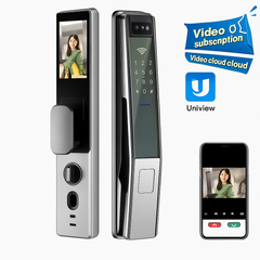 Incuietoare inteligenta LUBAN Pro pentru usa blindata, cu recunoastere faciala, amprenta, PIN, card IC si USmartGo