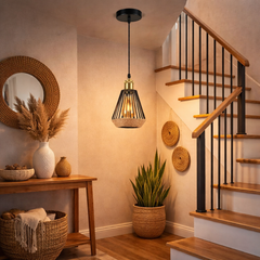 Pendul LED JD-52 E27 D15 x H24 cm iluminat interior