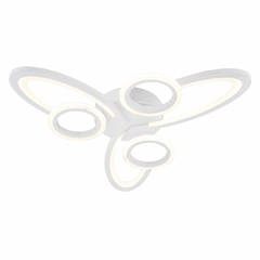 Lustra LED Alba 6 Cercuri, 96W, 3000-6500K, Telecomanda Inclusa, Model L71591/3+3