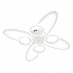 Lustra LED Alba 8 Cercuri, 128W, 3000-6500K, Telecomanda Inclusa, Model L71591/4+4