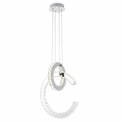 Pendul LED Cairo Crom 116W | Lustra Modernă cu Cristale și 3 Tipuri de Lumină 71647/2