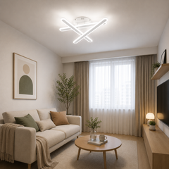 Lustra LED Moderna, Alb, Telecomanda, 108W, Reglabila 3000K-6500K - Model 73030/3WH