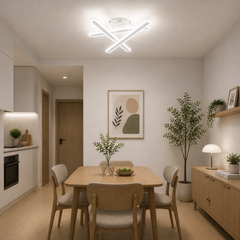 Lustra LED Moderna, Alb, Telecomanda, 108W, Reglabila 3000K-6500K - Model 73030/3WH