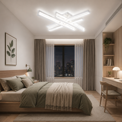 Lustra LED Alba 4 Brate, 212W, 3000-6500K, Telecomanda Inclusa, Model L77285/2+2