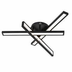 Lustra LED Neagra 3 Brate, 158W, 3000-6500K, Telecomanda Inclusa, Model L77285/3