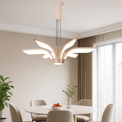 Lustra LED auriu 72W cu telecomanda, punct focal rafinat pentru zona de dining