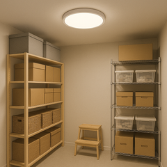 Plafoniera LED rotunda alba 71392WH 14.5×2W cu lumina clara si eficienta, perfecta pentru debarale si spatii de depozitare.